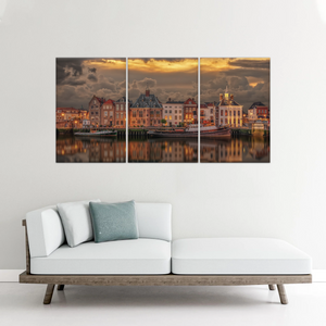 Old Port Of Maaslouis Netherlands Photo Canvas Print