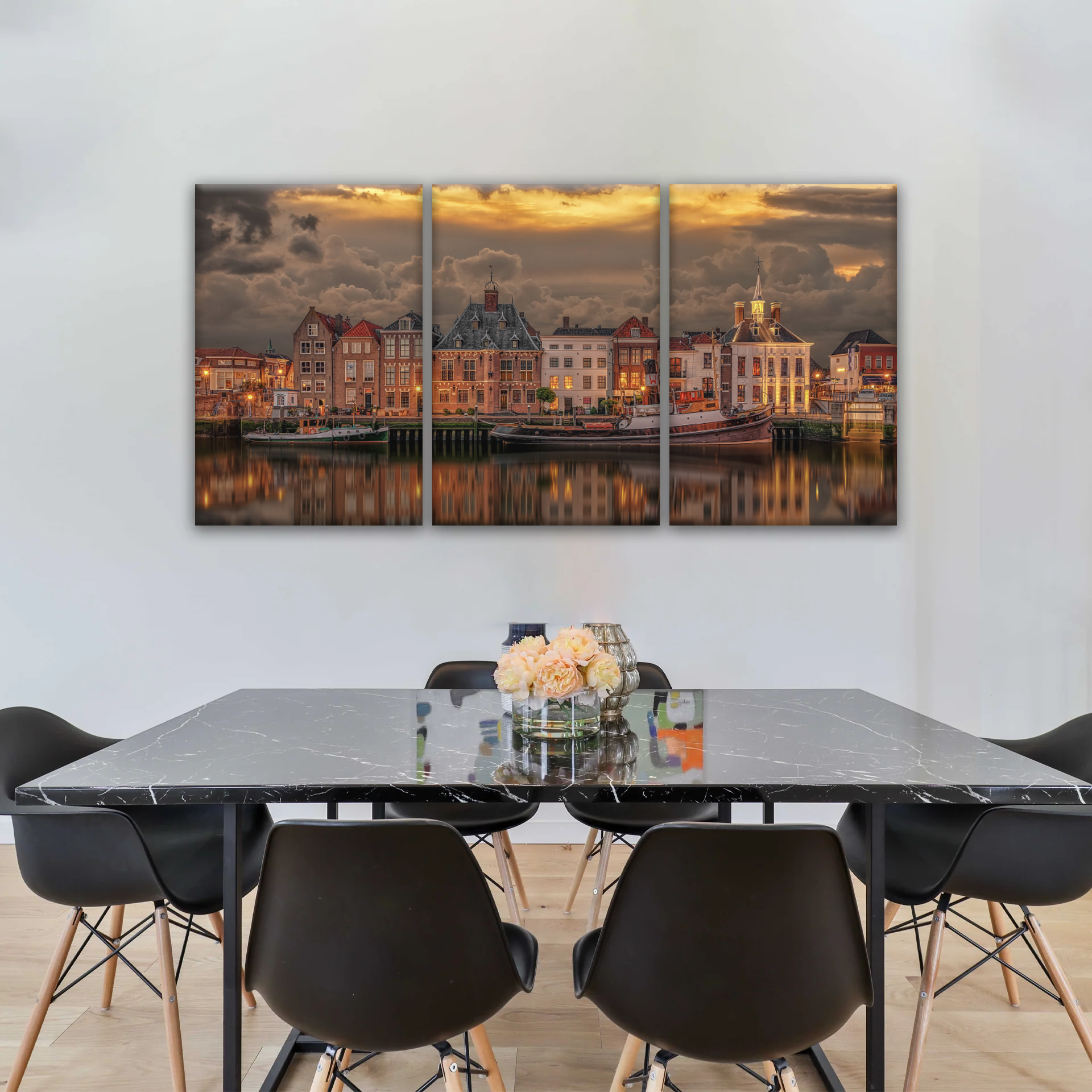 Old Port Of Maaslouis Netherlands Photo Canvas Print - Personalised Canvas Art