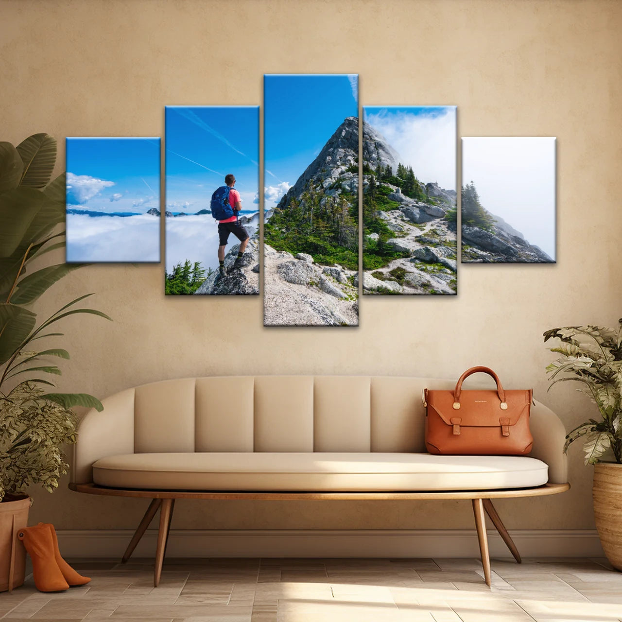 The Snowdon Grand Pyramid – Massive 2.5m Canvas Wall Art 116cm x 250cm (46" x 110" )