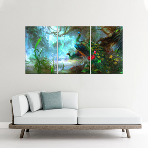 Peacock In The Forest Wall Art Prints