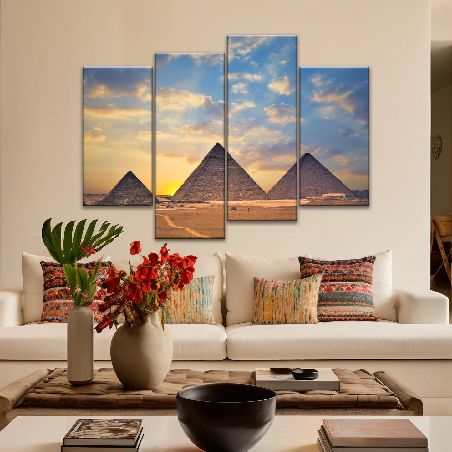 The Pyramids of Giza, Egypt Canvas Photos Prints