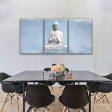 Load image into Gallery viewer, Sculpture of Sakyamuni Buddha Under the Snow-capped Mountains Wall Art