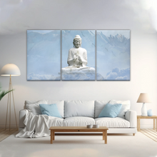 Load image into Gallery viewer, Sculpture of Sakyamuni Buddha Under the Snow-capped Mountains Wall Art