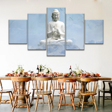 Load image into Gallery viewer, Sculpture of Sakyamuni Buddha Under the Snow-capped Mountains Wall Art