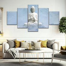 Load image into Gallery viewer, Sculpture of Sakyamuni Buddha Under the Snow-capped Mountains Wall Art