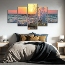 Load image into Gallery viewer, Sea Waves Splashing at Sunset Canvas Photo Prints