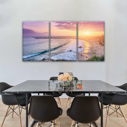 Purple Sky At Seaside Sunset Printing Canvas Photos
