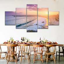 Load image into Gallery viewer, Purple Sky At Seaside Sunset Printing Canvas Photos