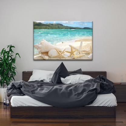 Shells On The Beach Tropical Ocean Landscape Picture Printing Canvas