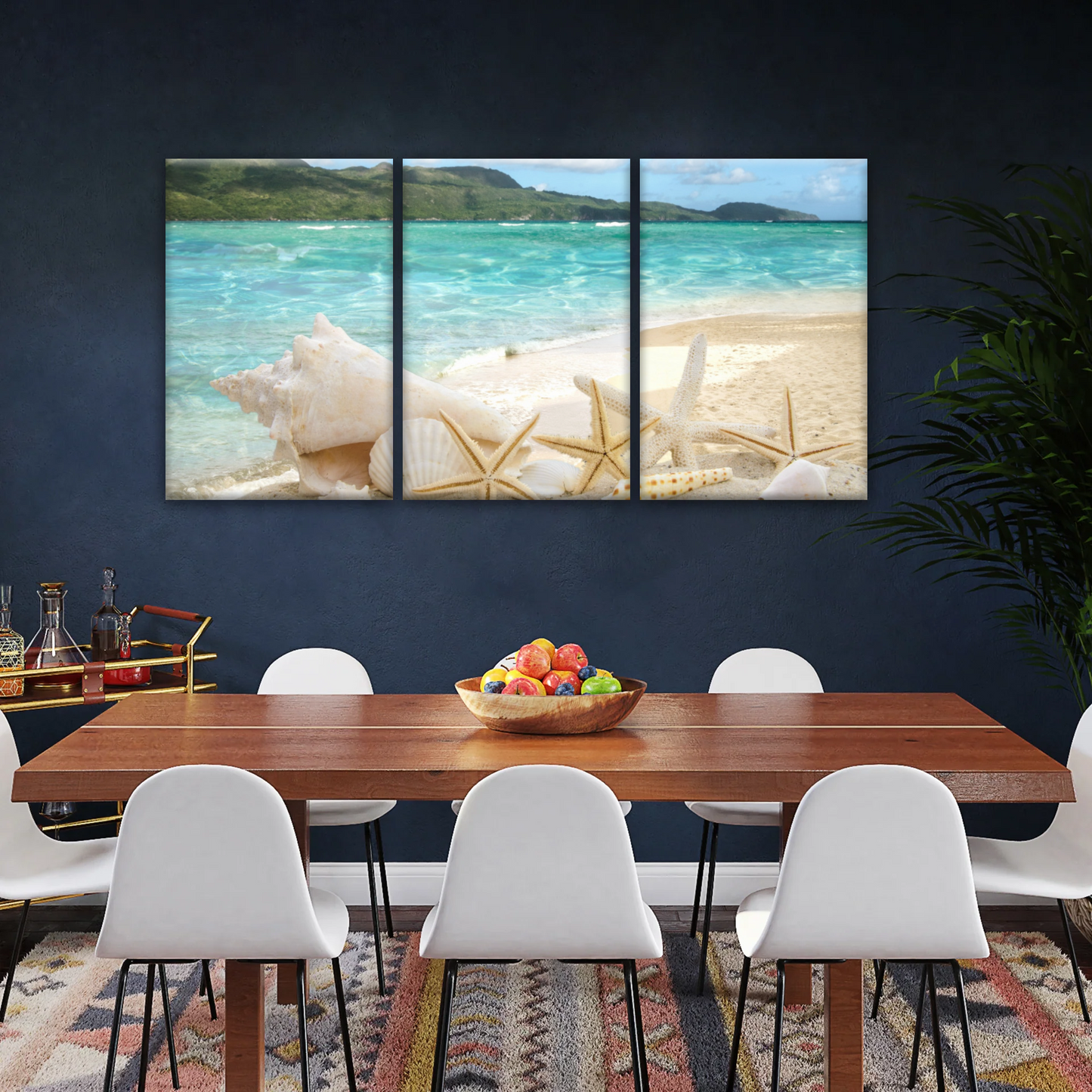 Shells On The Beach Tropical Ocean Landscape Picture Printing Canvas