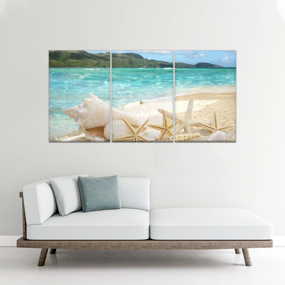 Shells On The Beach Tropical Ocean Landscape Picture Printing Canvas