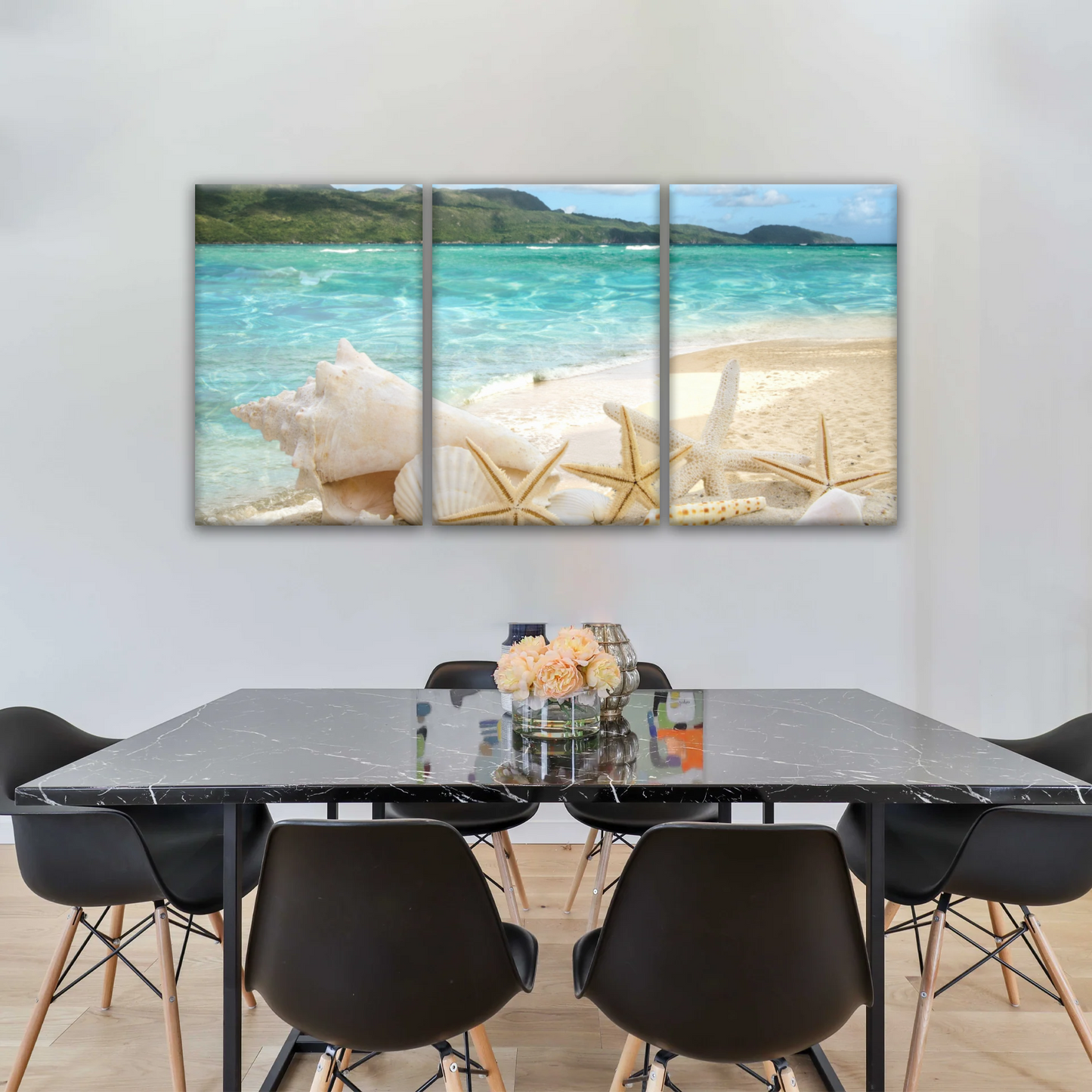 Shells On The Beach Tropical Ocean Landscape Picture Printing Canvas