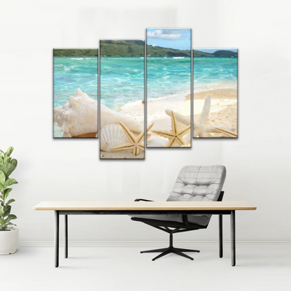 Shells On The Beach Tropical Ocean Landscape Picture Printing Canvas