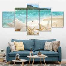 Load image into Gallery viewer, Shells On The Beach Tropical Ocean Landscape Picture Printing Canvas