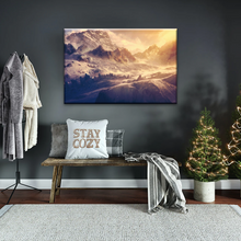 Load image into Gallery viewer, Snow Mountains Under The Golden Sunshine Wall Art Painting