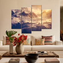 Load image into Gallery viewer, Snow Mountains Under The Golden Sunshine Wall Art Painting