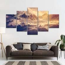 Load image into Gallery viewer, Snow Mountains Under The Golden Sunshine Wall Art Painting