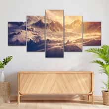 Load image into Gallery viewer, Snow Mountains Under The Golden Sunshine Wall Art Painting