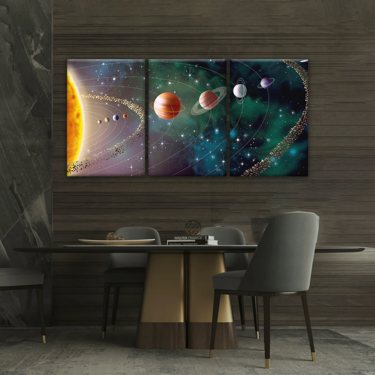 Solar System Universe Sun And Planets Canvas Wall Prints