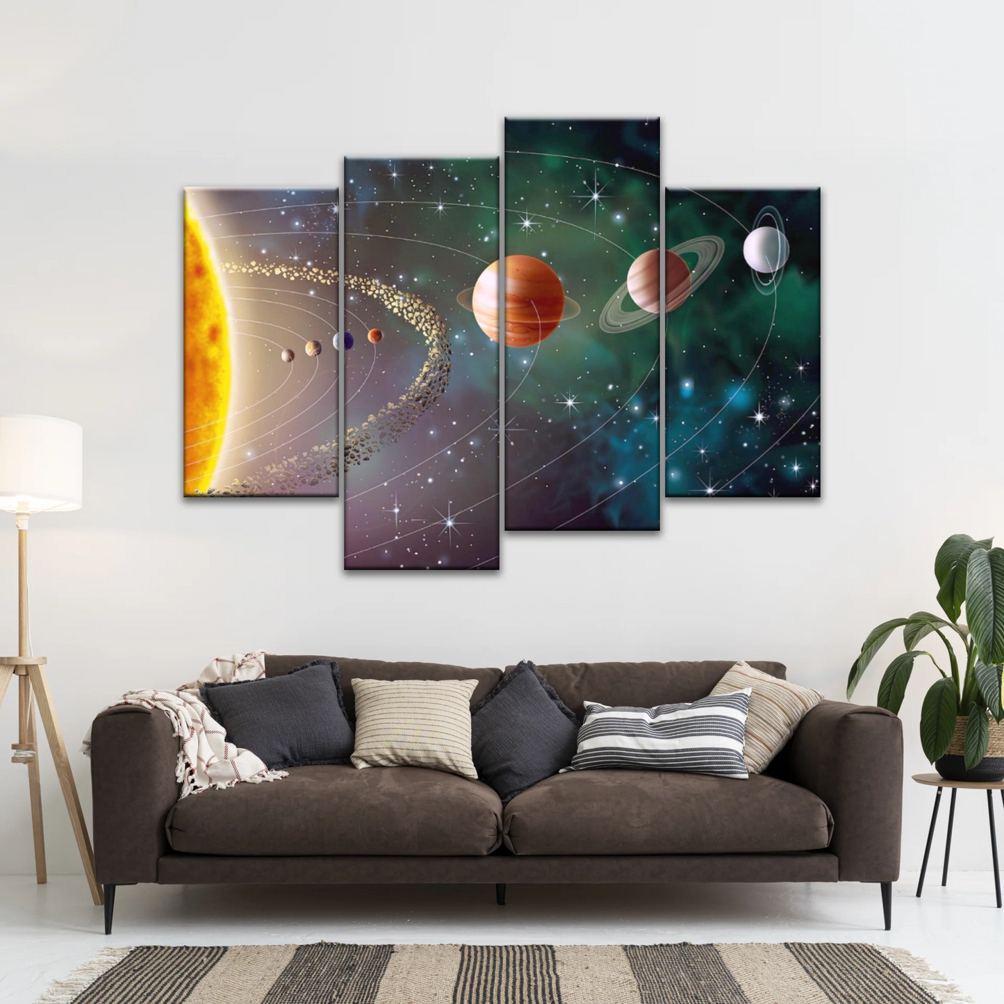 Solar System Universe Sun And Planets Canvas Wall Prints