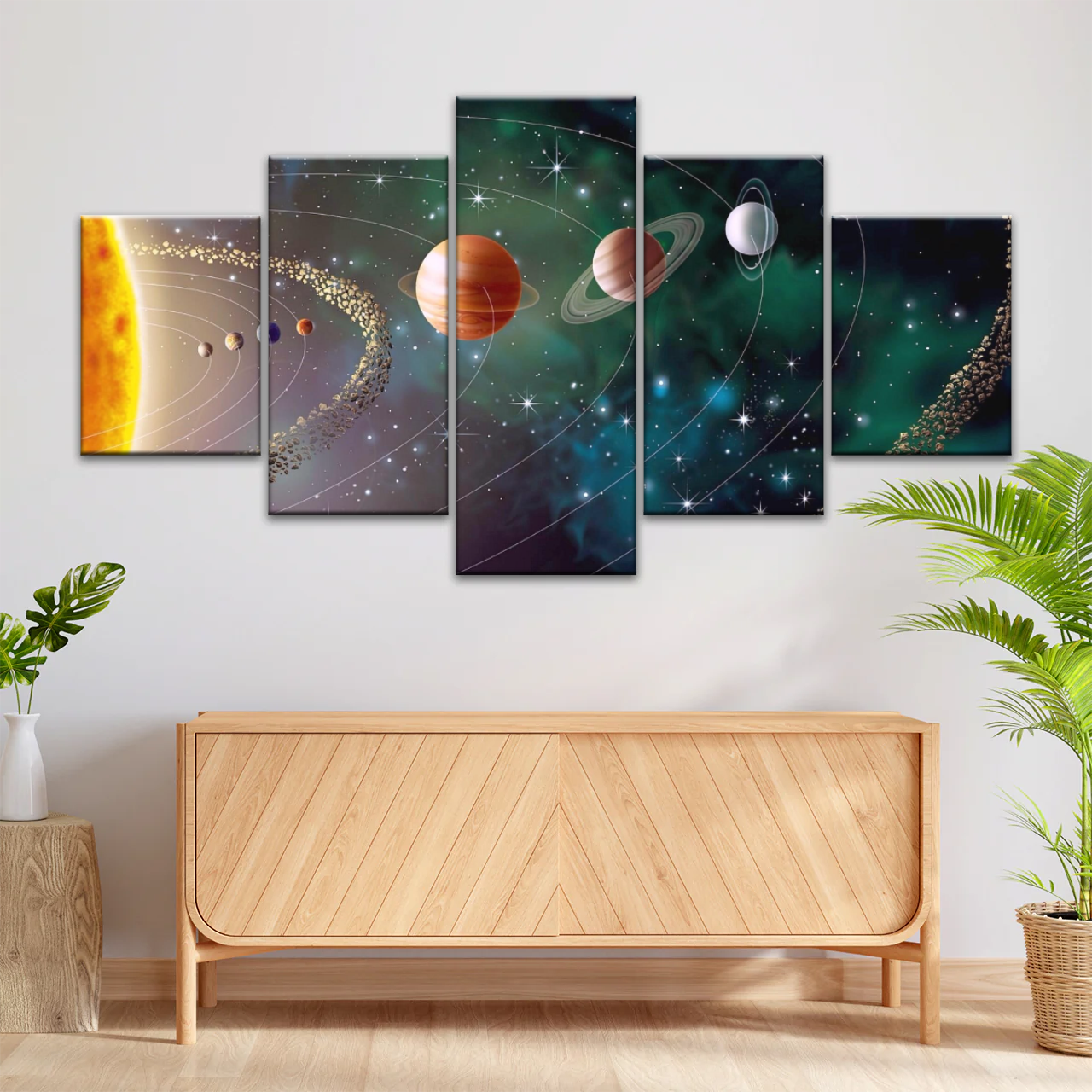 Solar System Universe Sun And Planets Canvas Wall Prints