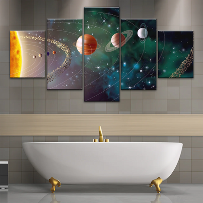Solar System Universe Sun And Planets Canvas Wall Prints