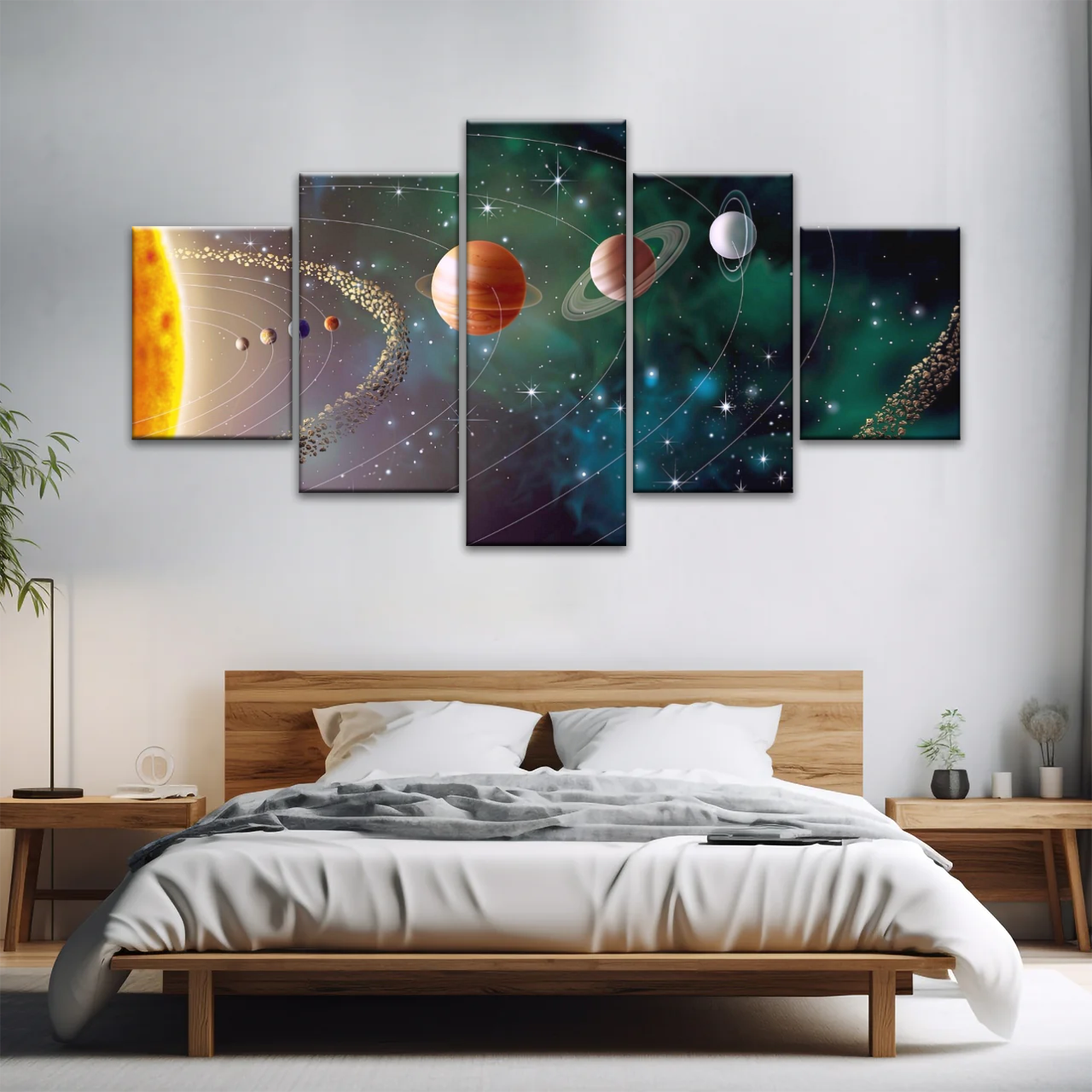 Solar System Universe Sun And Planets Canvas Wall Prints