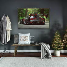 Load image into Gallery viewer, Sports Car Mazda Tuning Black Cars Print On Canvas