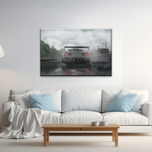 Gray Sports Car Canvas Art Prints