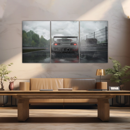 Gray Sports Car Canvas Art Prints