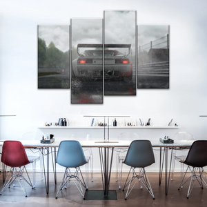 Gray Sports Car Canvas Art Prints