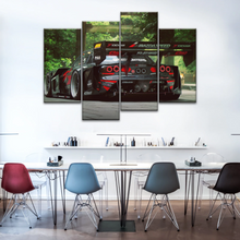 Load image into Gallery viewer, Sports Car Mazda Tuning Black Cars Print On Canvas