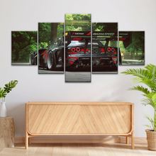 Load image into Gallery viewer, Sports Car Mazda Tuning Black Cars Print On Canvas