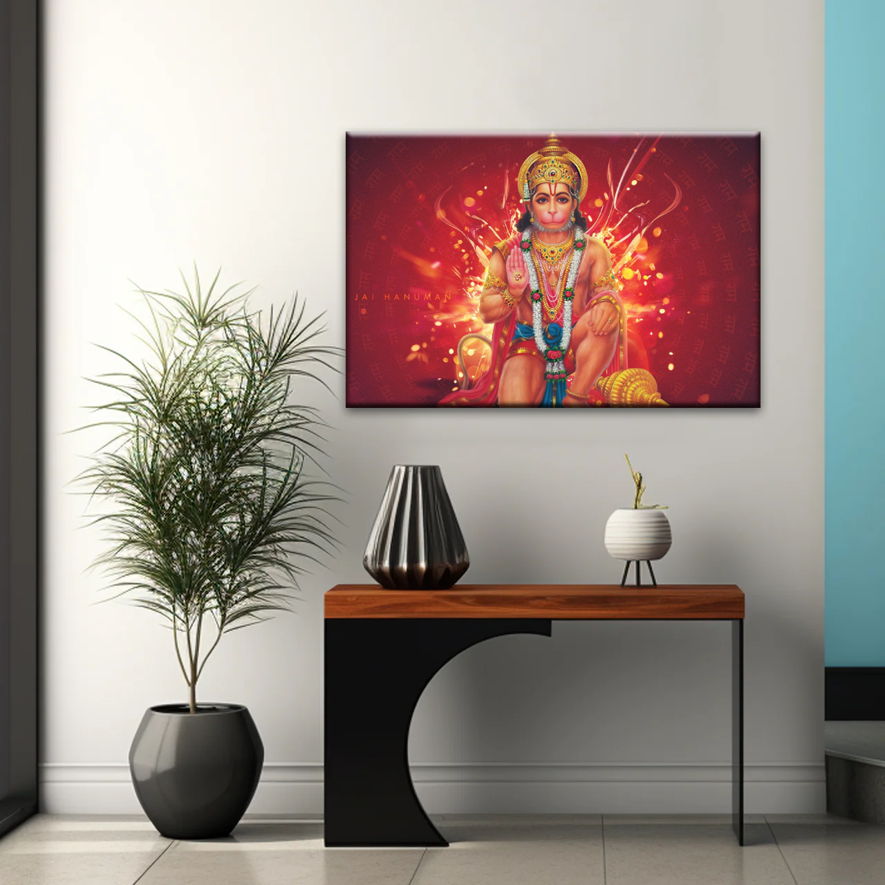 Hindu God Lord Hanuman, Sri Anjaneya, Canvas Prints Wall Art