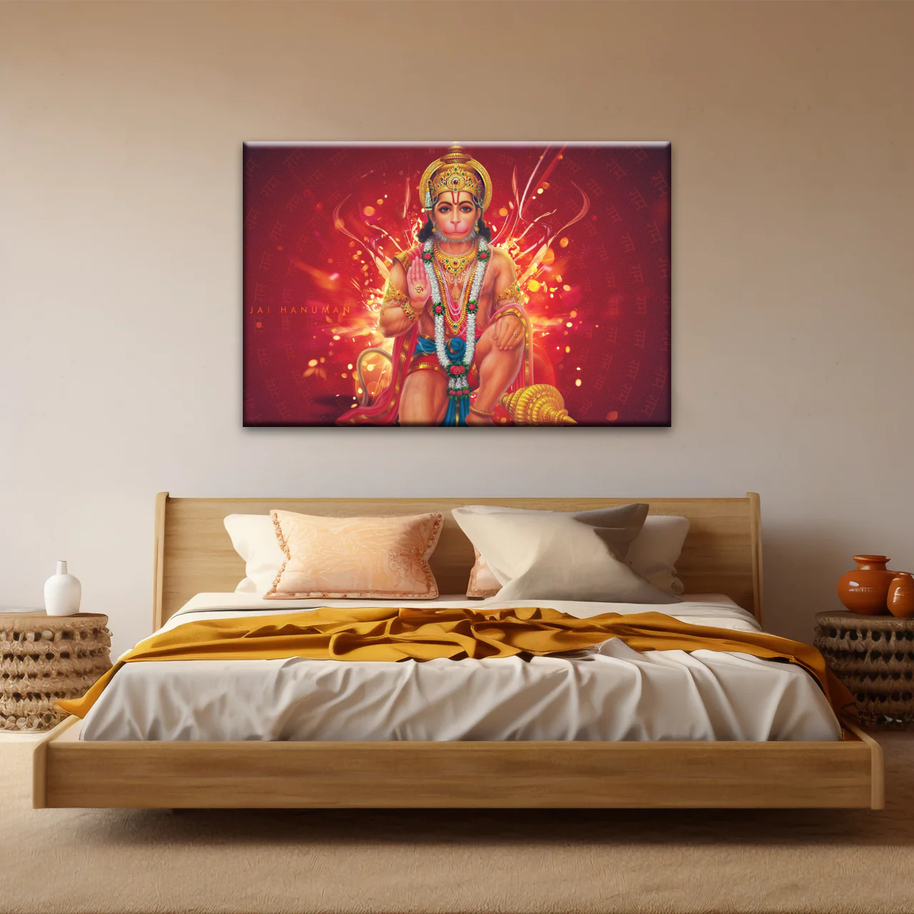 Hindu God Lord Hanuman, Sri Anjaneya, Canvas Prints Wall Art