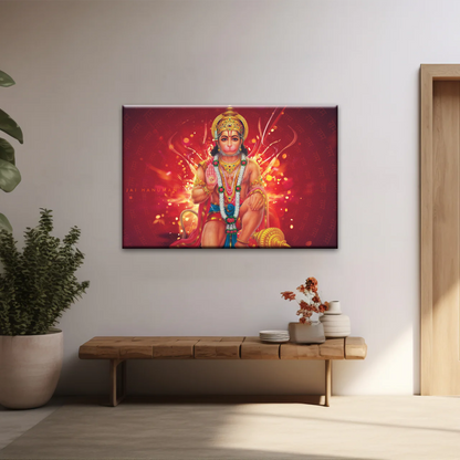 Hindu God Lord Hanuman, Sri Anjaneya, Canvas Prints Wall Art