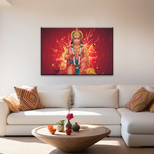 Hindu God Lord Hanuman, Sri Anjaneya, Canvas Prints Wall Art