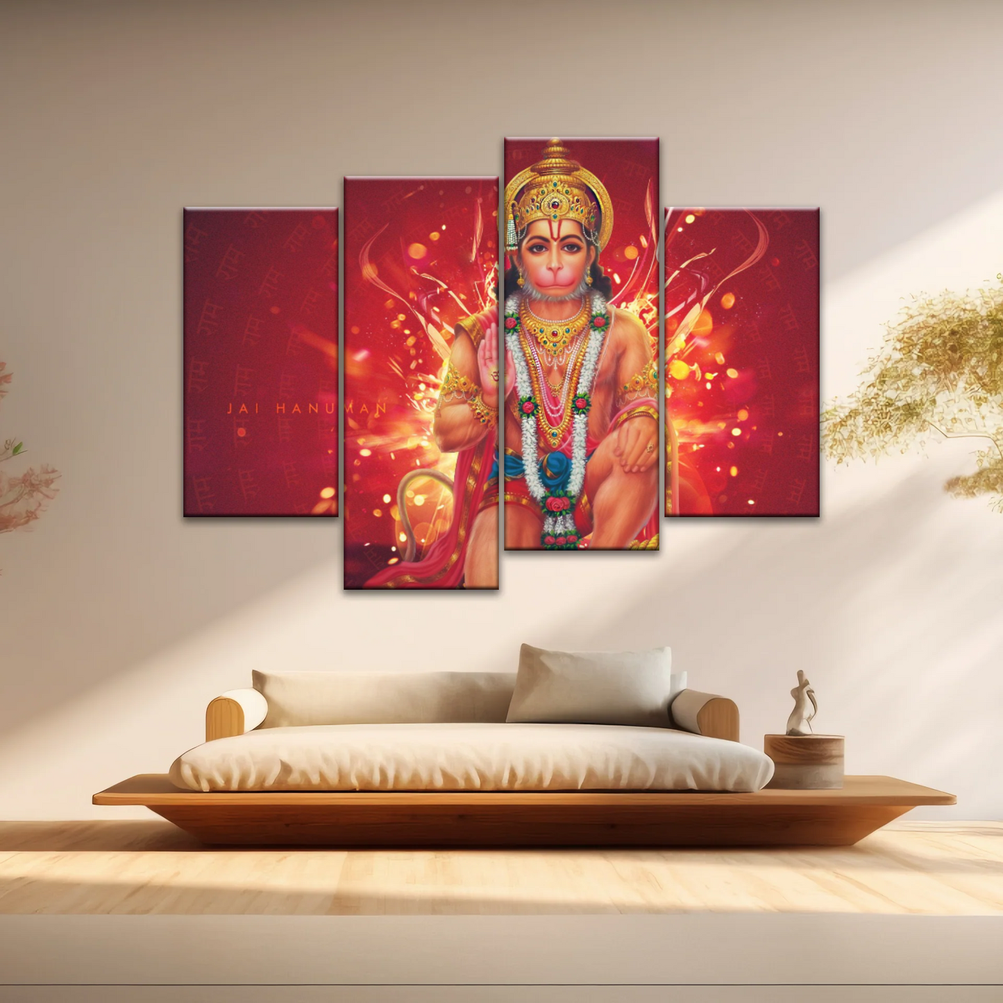 Hindu God Lord Hanuman, Sri Anjaneya, Canvas Prints Wall Art