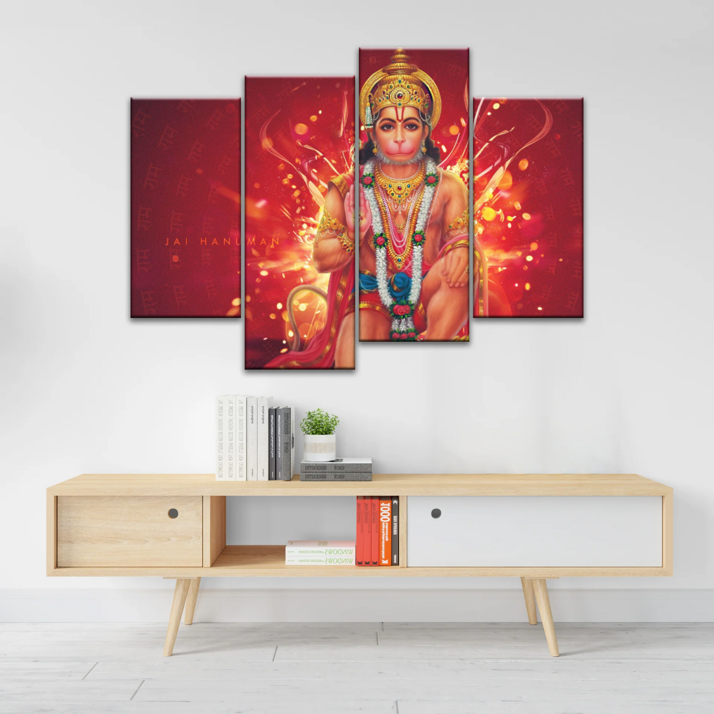Hindu God Lord Hanuman, Sri Anjaneya, Canvas Prints Wall Art