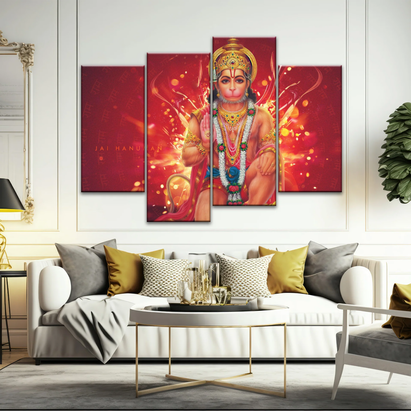 Hindu God Lord Hanuman, Sri Anjaneya, Canvas Prints Wall Art