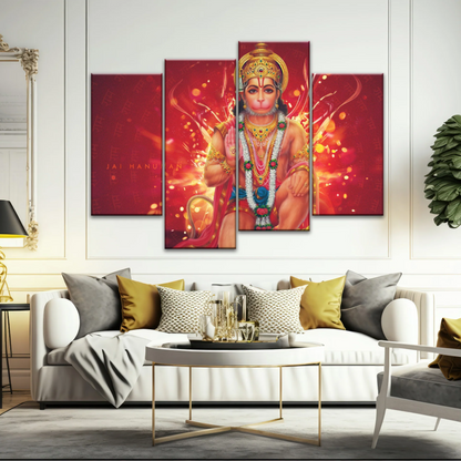 Hindu God Lord Hanuman, Sri Anjaneya, Canvas Prints Wall Art