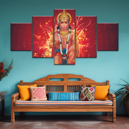 Hindu God Lord Hanuman, Sri Anjaneya, Canvas Prints Wall Art