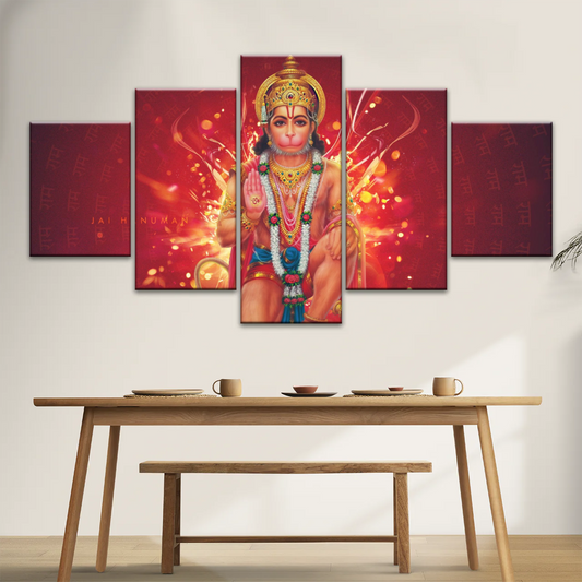 Hindu God Lord Hanuman, Sri Anjaneya, Canvas Prints Wall Art
