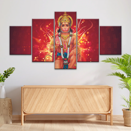Hindu God Lord Hanuman, Sri Anjaneya, Canvas Prints Wall Art