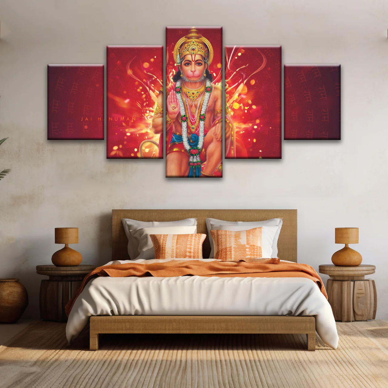 Hindu God Lord Hanuman, Sri Anjaneya, Canvas Prints Wall Art