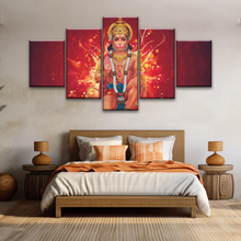 Load image into Gallery viewer, Hindu God Lord Hanuman, Sri Anjaneya, Canvas Prints Wall Art