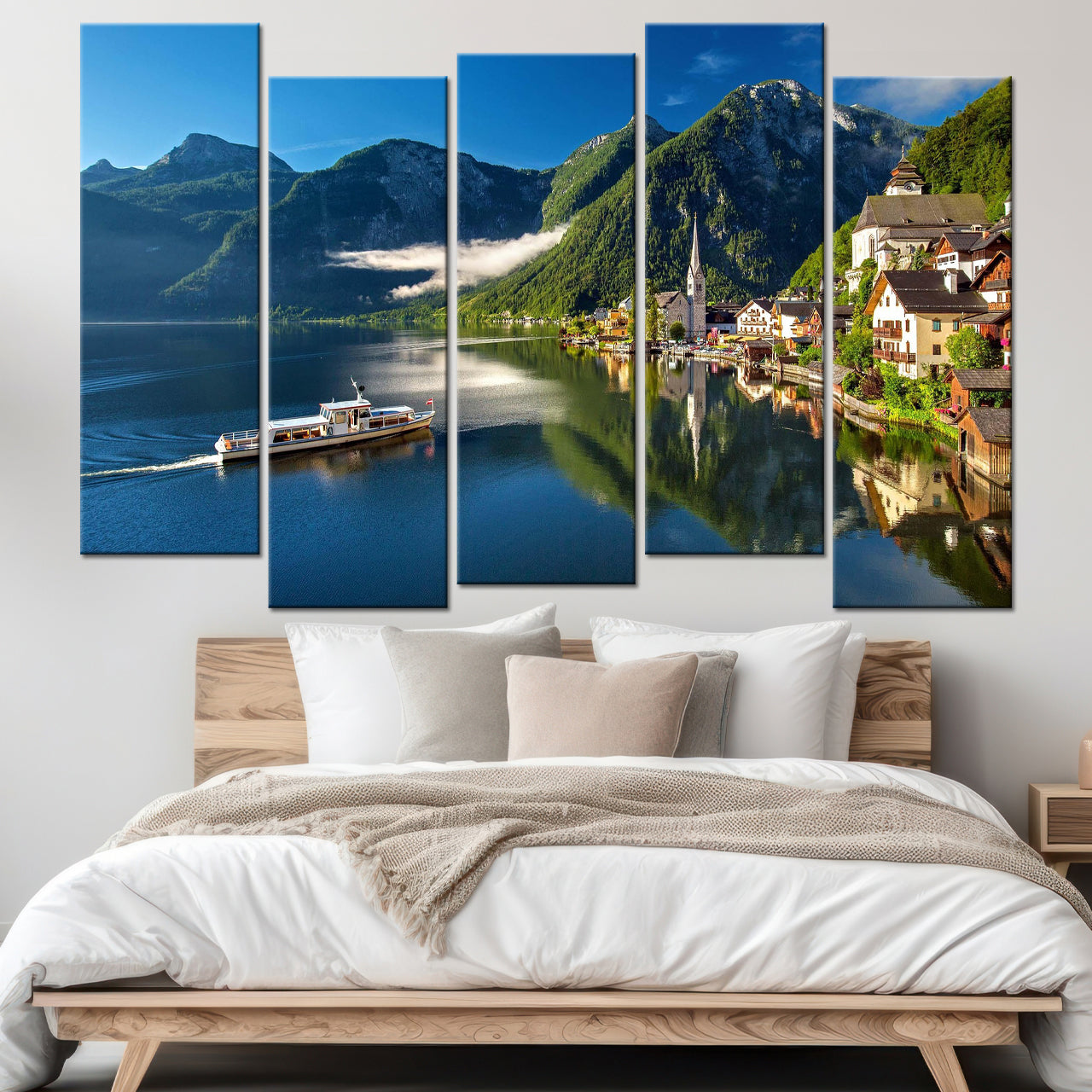 5 Piece Staggered Canvas Art Equal Size