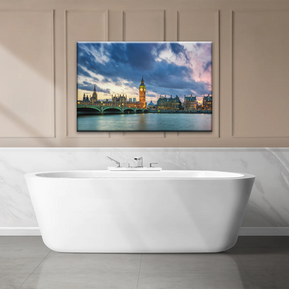 Sunset of Big Ben In London Framed Canvas Prints