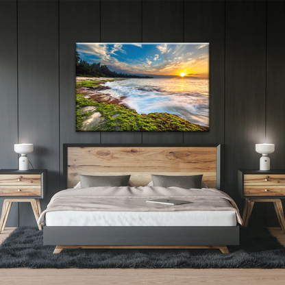 Sunset Over Maui Beach In Hawaii Canvas Picture Prints