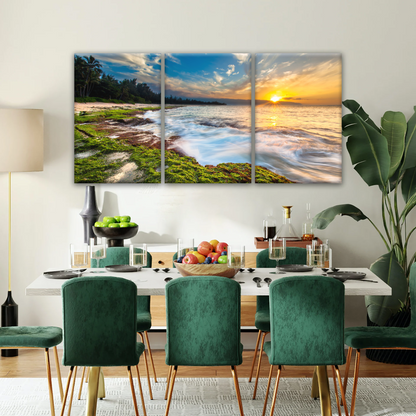 Sunset Over Maui Beach In Hawaii Canvas Picture Prints